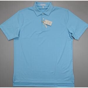 Peter Millar Crown Sport Polo Shirt Summer Comfort Striped Stretch UPF M NWT